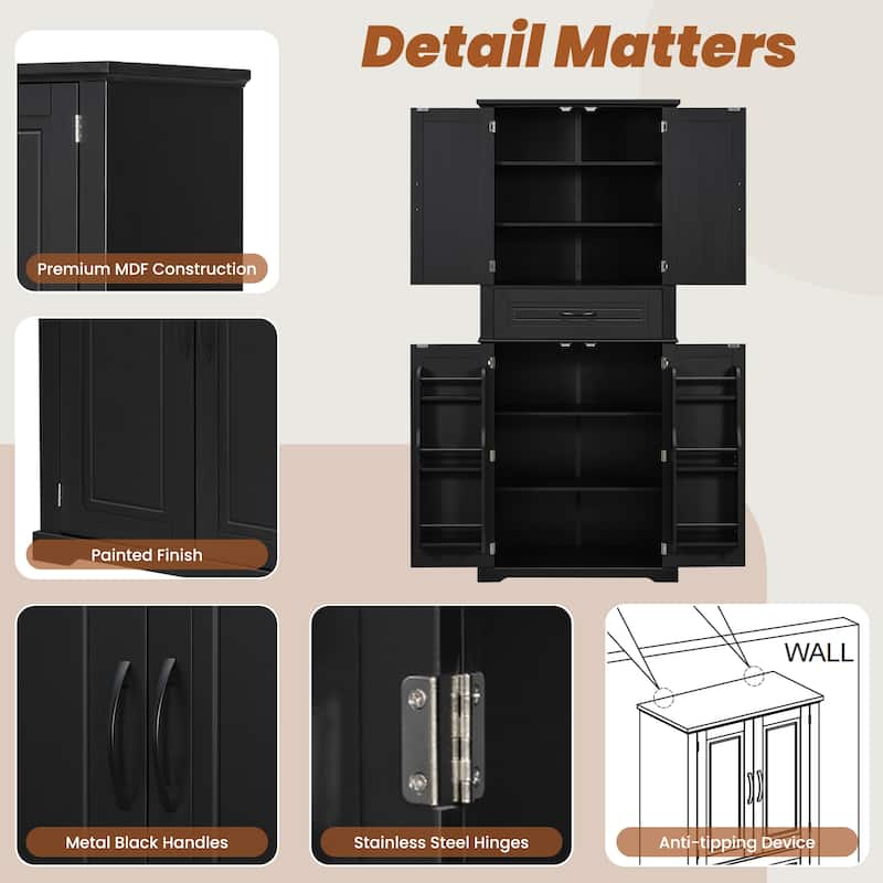 Christopher Knight Home - Whitmore Tall Bathroom Storage Cabinet with Adjustable Shelves and Multi-Functional Design