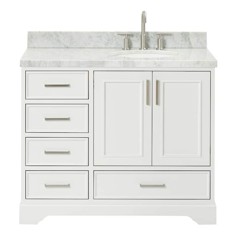 Ariel M043SRCWOVO Stafford 43" Free Standing Single Basin Vanity Set - White - Colored