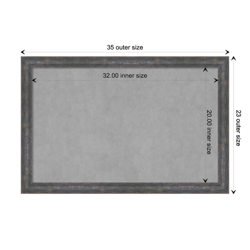 Amanti Art Angled Metallic Rainbow Framed Magnetic Board - Board Size 32x20