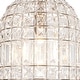 preview thumbnail 31 of 53, Vintage Glam Crystal Bird Cage Lantern Chandelier - Distressed Brass