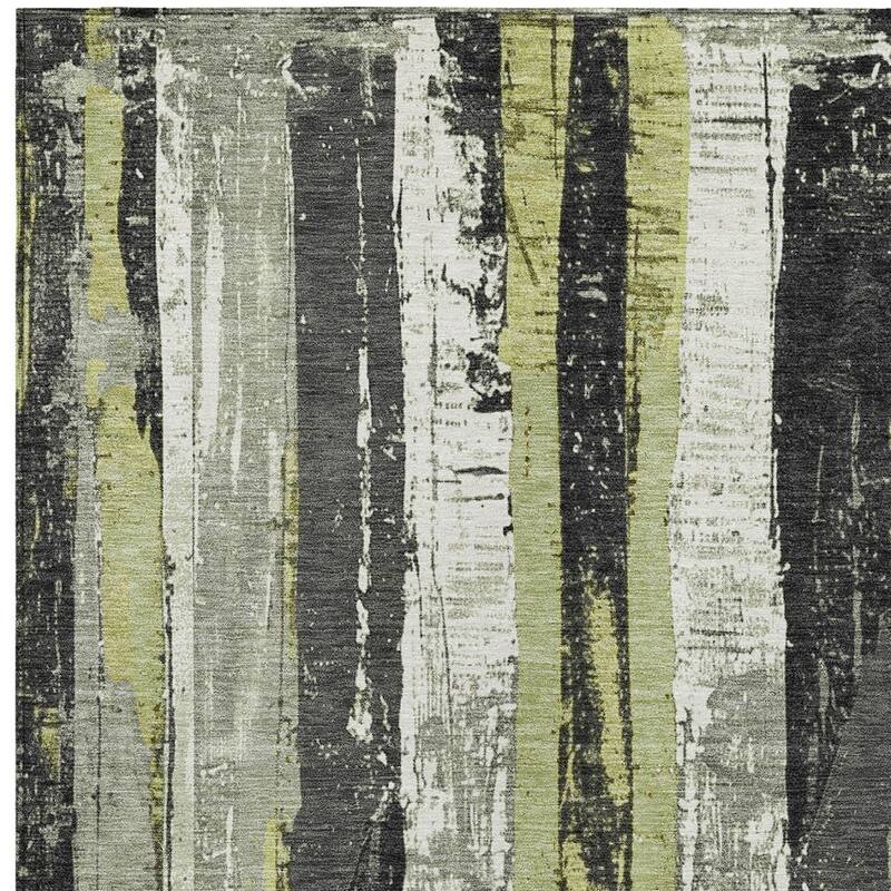 HomeRoots Striped Transitional Rectangle Outdoor Rug