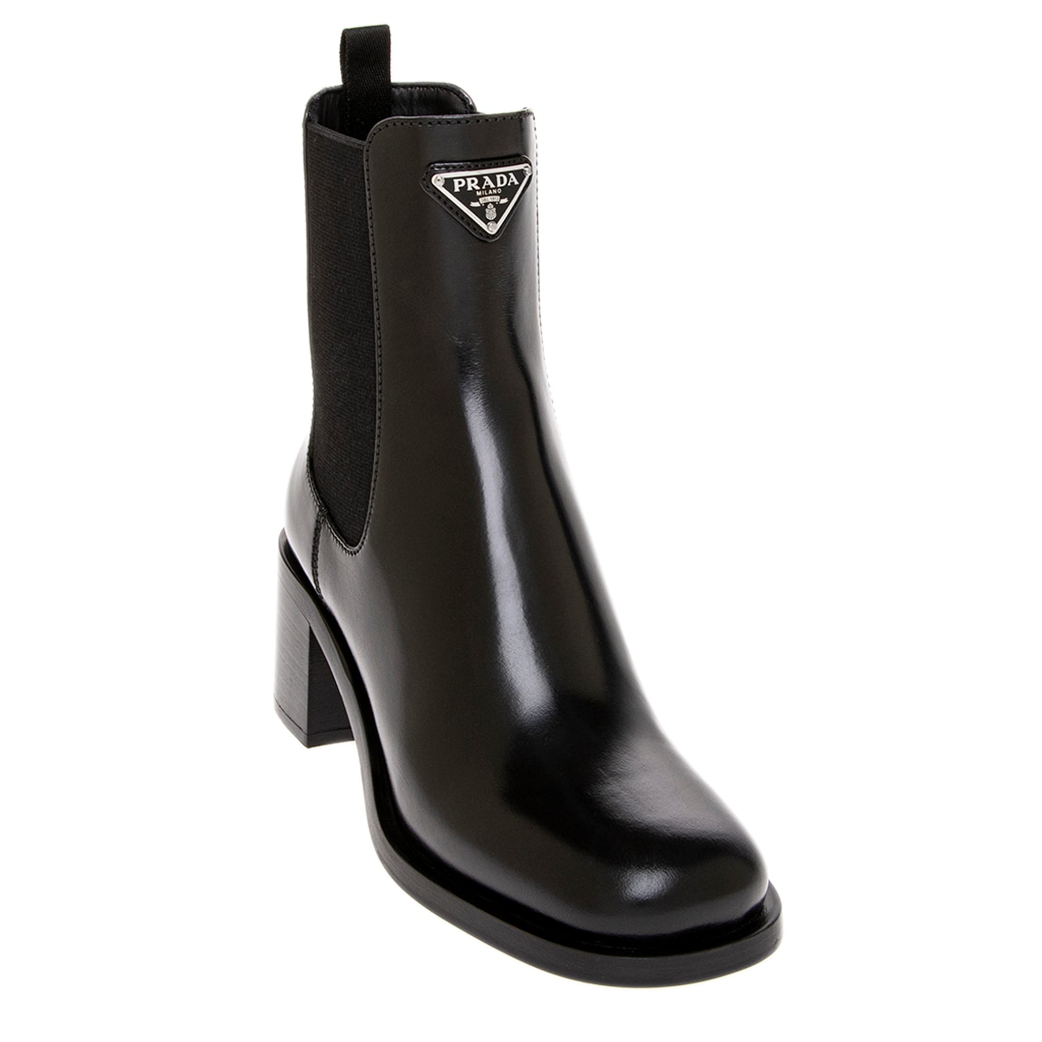 Prada Brushed Leather Booties