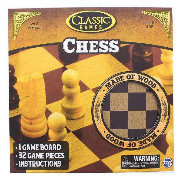 slide 2 of 3, Classic Games Wood Chess Set