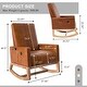 preview thumbnail 31 of 34, VECELO Upholstered Rocking Chair Padded Seat with Pocket and USB Port, Rocking Chair Nursery Rocker