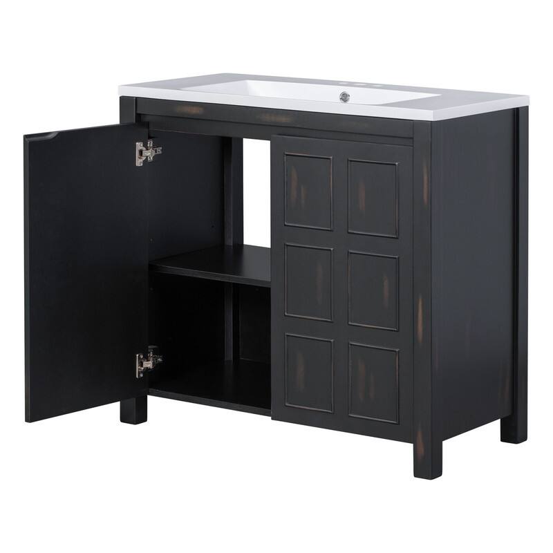 24''/36" Bathroom Vanity Organizer with Sink,Combo Cabinet Set，Bathroom Storage Cabinet