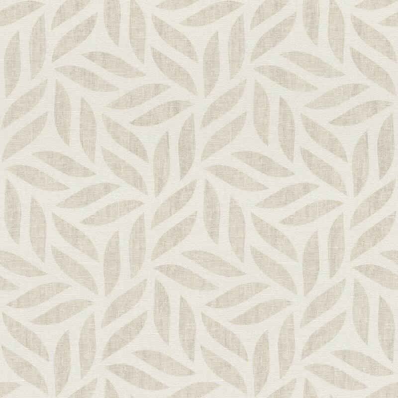 Advantage Sagano Taupe Leaf Wallpaper - Beige