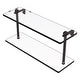preview thumbnail 6 of 17, Allied Brass 16 Inch Two Tiered Glass Shelf Antique Bronze