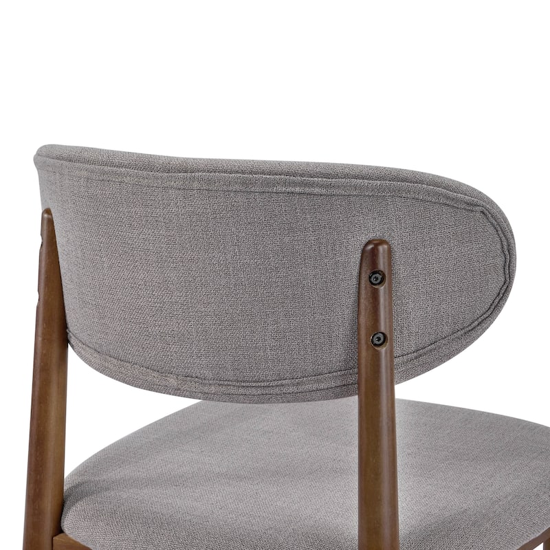 Christopher Knight Home - Caelum Upholstered Rubberwood Dining Chair with Solid Wood Legs