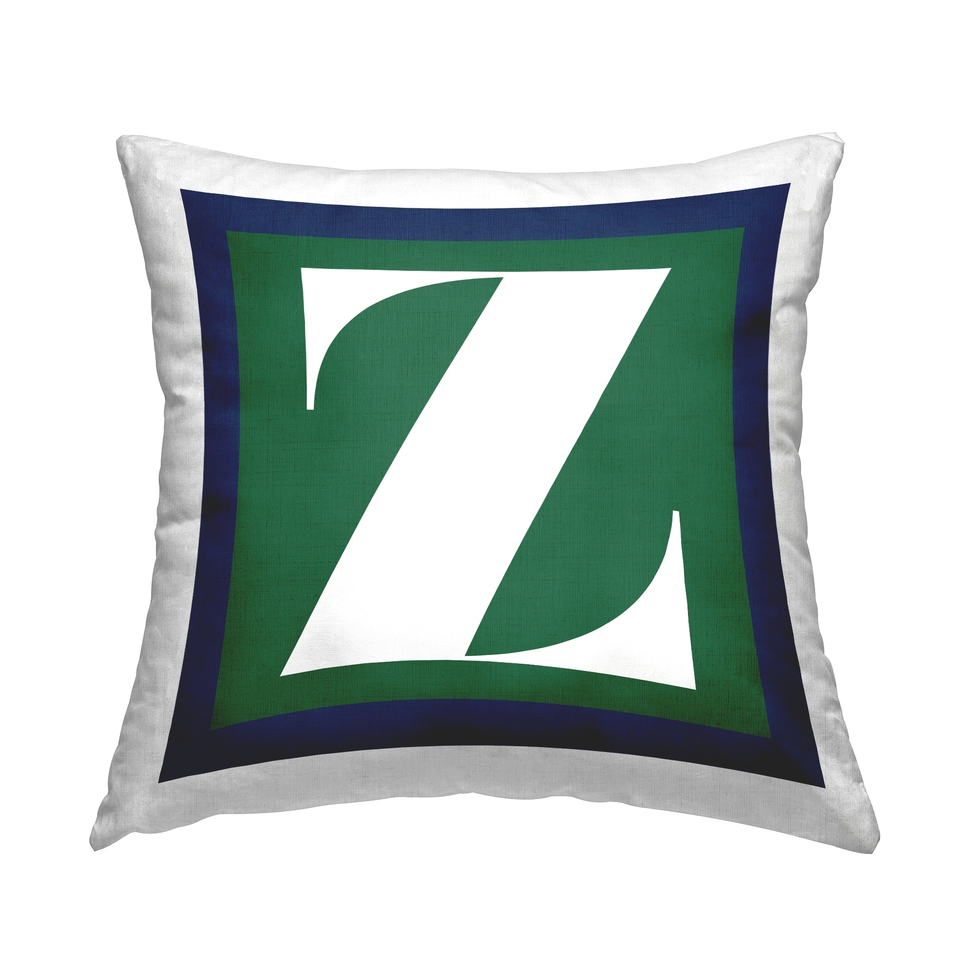 Stupell Bold Green Letter Throw Pillow Design by Lil' Rue