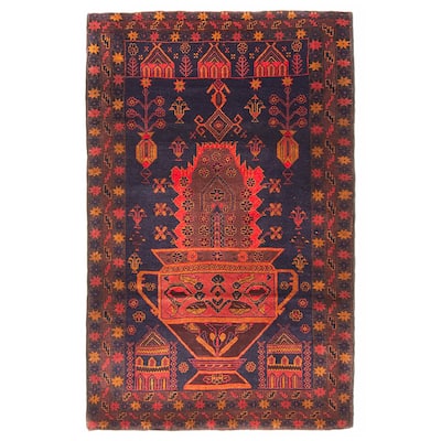 Teimani Navy Rug 3'2" x 5'0" - 3'2 x 5'0