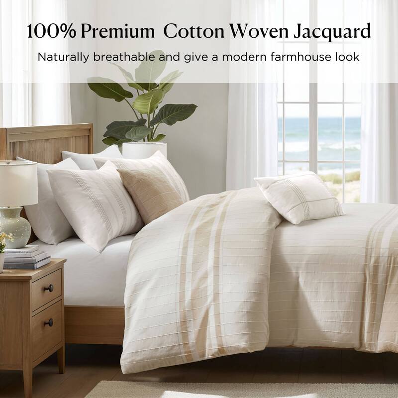 Harbor House Living Morgan 5 Piece Cotton Jaquard Duvet Set