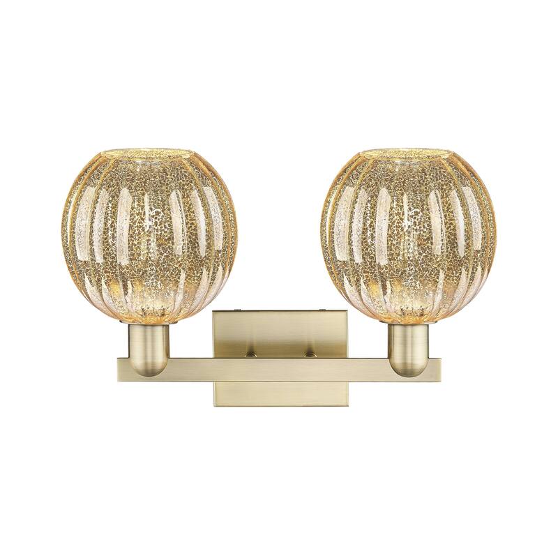 Innovations Lighting Downtown Urban - Preston - 2 Light 16" Globe Shade Bath Vanity Light