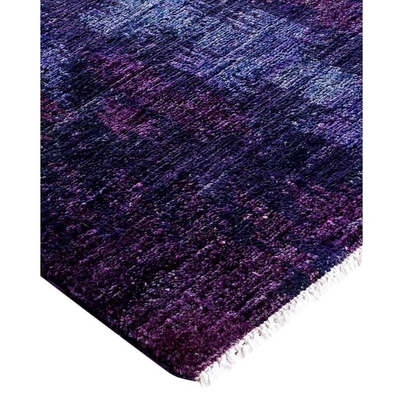 Contemporary Overdyed Wool Hand Knotted Runner - 2' 7" x 6' 0"