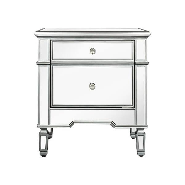 Shop Delacora Bs Iab0008as Reese 24 Wide 2 Drawer Wood Nightstand