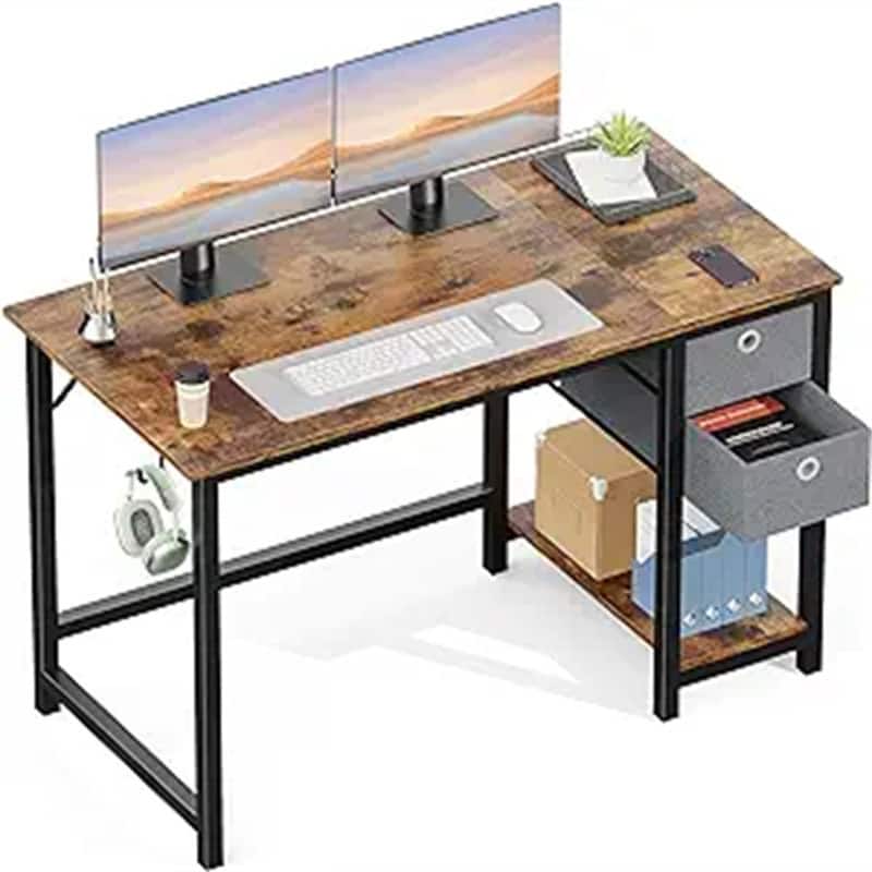 Computer Office Desk - Rustic Brown