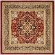 preview thumbnail 41 of 135, SAFAVIEH Lyndhurst Feryal Traditional Oriental Medallion Rug 5'3" Square - Red/Black