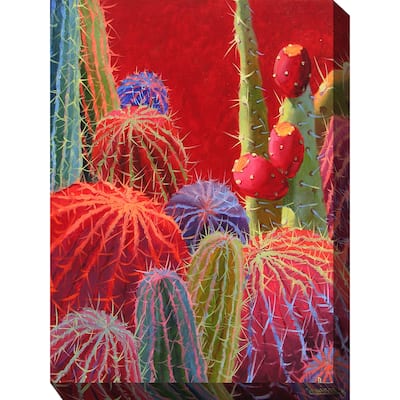 Barrel Cactus 2 Indoor/Outdoor Art - Multi-color
