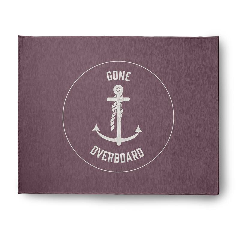 Gone Forever Overboard Nautical Chenille Rug - Dusty Purple - 8' x 10'