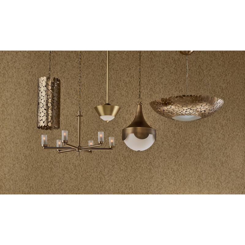 Currey & Company Pasha Brass Pendant - 23"h x 14.25"dia