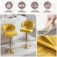 preview thumbnail 10 of 36, HOMEFUN Velvet Swivel Adjustable Height Scallop Bar Stools With Footrest(set of 2)