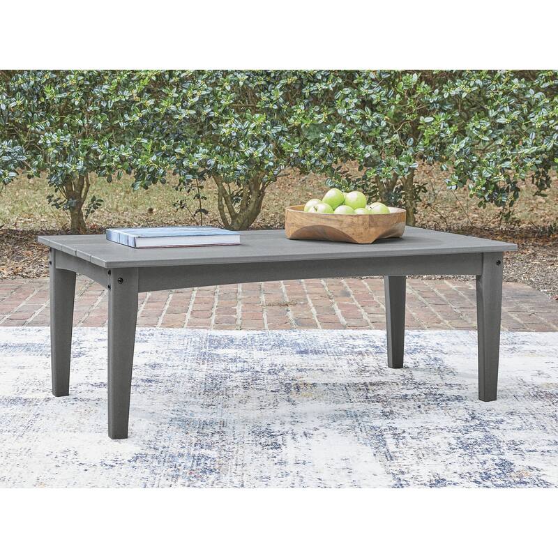 Signature Design by Ashley Lone View Bay Gray Outdoor Coffee Table - 48" W x 24.13" D x 18.13" H
