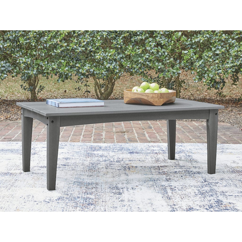 Signature Design by Ashley Lone View Bay Gray Outdoor Coffee Table - 48" W x 24.13" D x 18.13" H