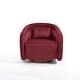 preview thumbnail 13 of 29, Swivel Accent Chair, 360-degree Swivel Barrel Chair with Velvet Fabric Upholstery, Comfy Pumpkin-Shaped Swivel Chair