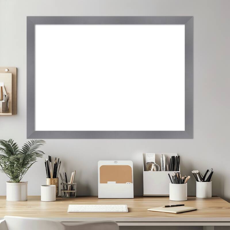 Amanti Art Edwin Grey Framed Dry Erase Magnetic Board