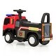 preview thumbnail 3 of 4, Kids 6V Battery Powered Electric Ride On Fire Truck