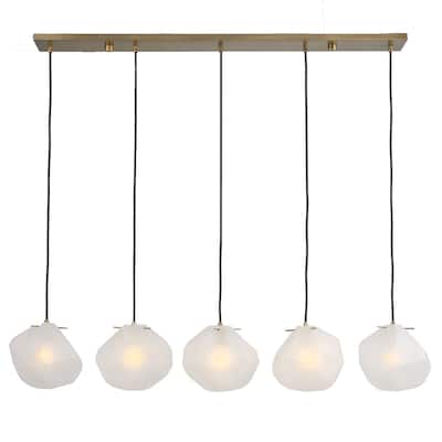 Uttermost Geodesic 5 Light Linear Pendant - 8 H X 47 W X 8 D (in)