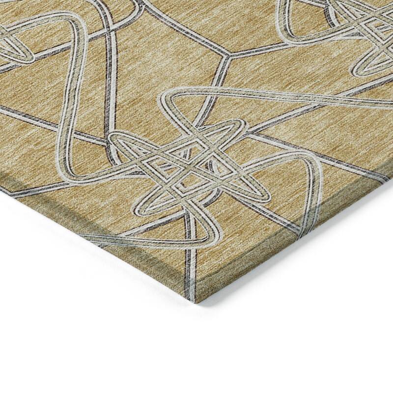 HomeRoots Geometric Contemporary Rectangle Outdoor Rug