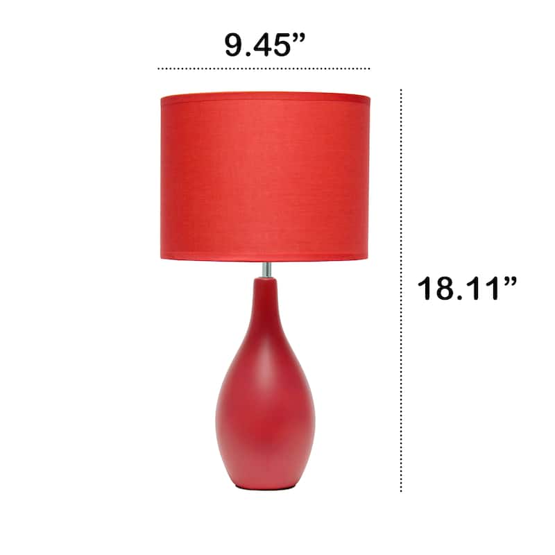 18.11" Standard Dewdrop TableLamp with Matching Fabric Shade