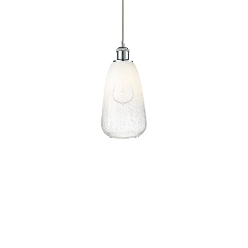 Innovations Lighting 516-1P-13-6 Brookhaven Almond Pendant Brookhaven - Polished Chrome / Opal