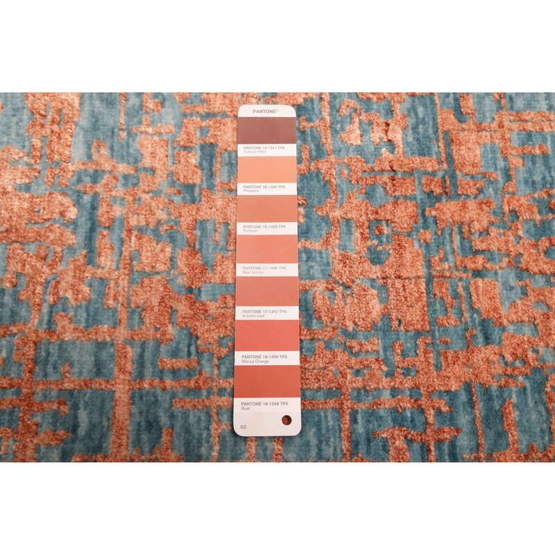 ECARPETGALLERY Hand-knotted Legacy Copper Silk, Wool Rug - 2'7 x 10'0