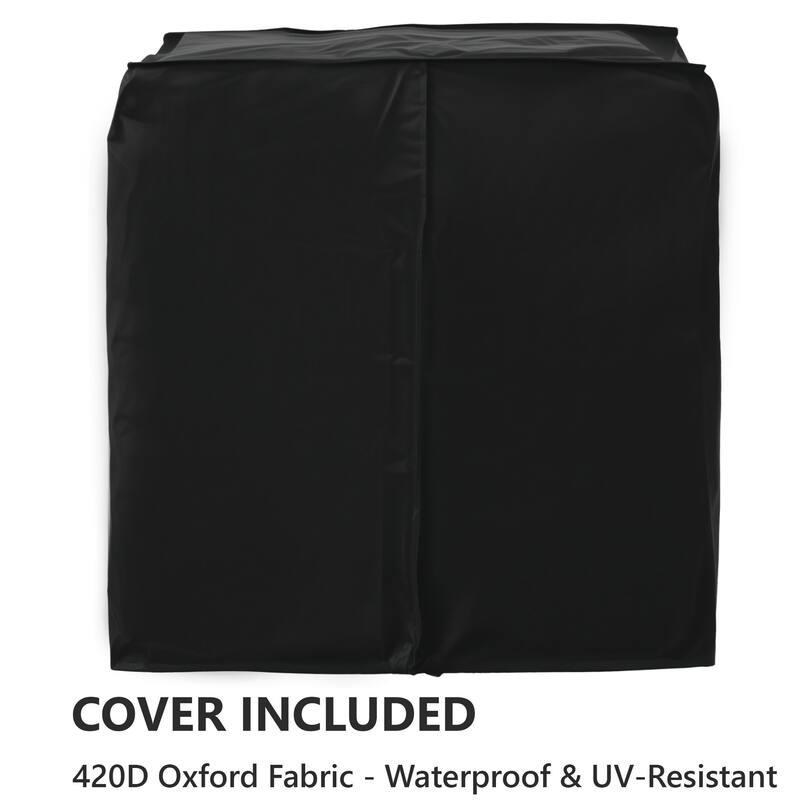 33.9 Inch Outdoor Grill Cart with Stainless Steel Top and Storage Cabinet