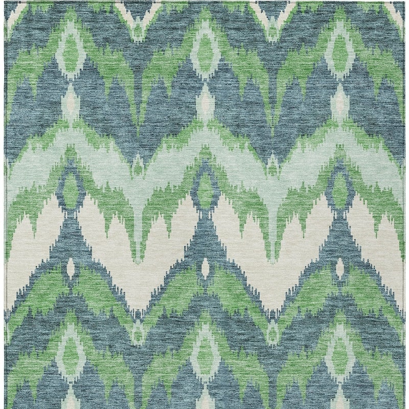 HomeRoots Ikat Transitional Rectangle Outdoor Rug