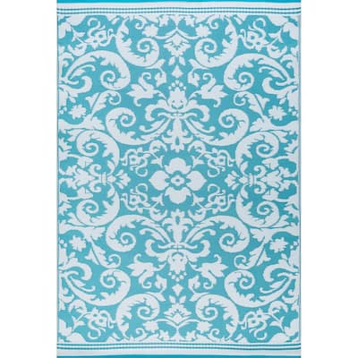 Sundown Beach Floral Indoor/Outdoor Area Rug