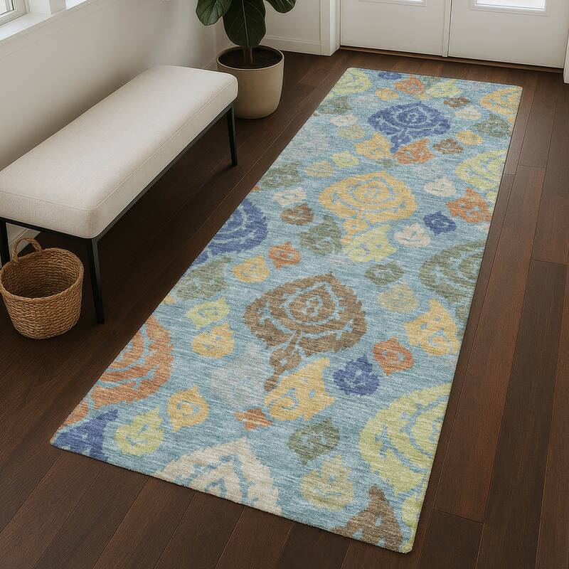 Machine Washable Indoor/ Outdoor Casual Zona Chantille Rug