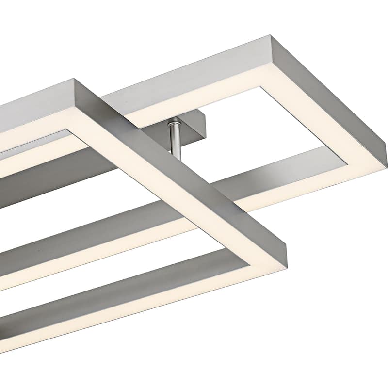 Lawless Integrated LED Painted Brushed Nickel Semi-Flush Mount with CCT Switch