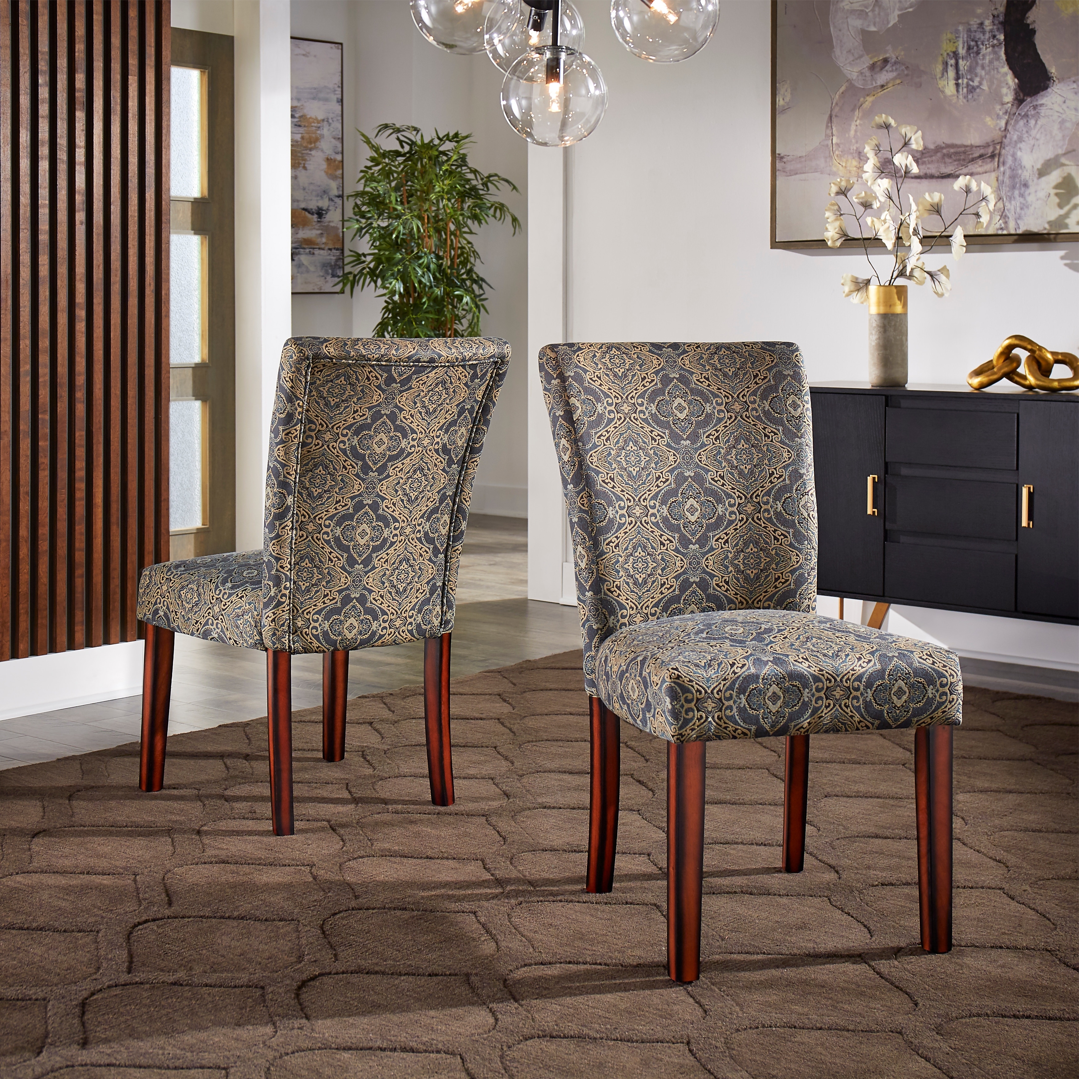 Catherine Print Parsons Dining Side Chair (Set of 2) by iNSPIRE Q Bold