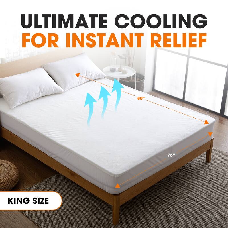 Cheer Collection Velvet Plush Waterproof Mattress Protector - White