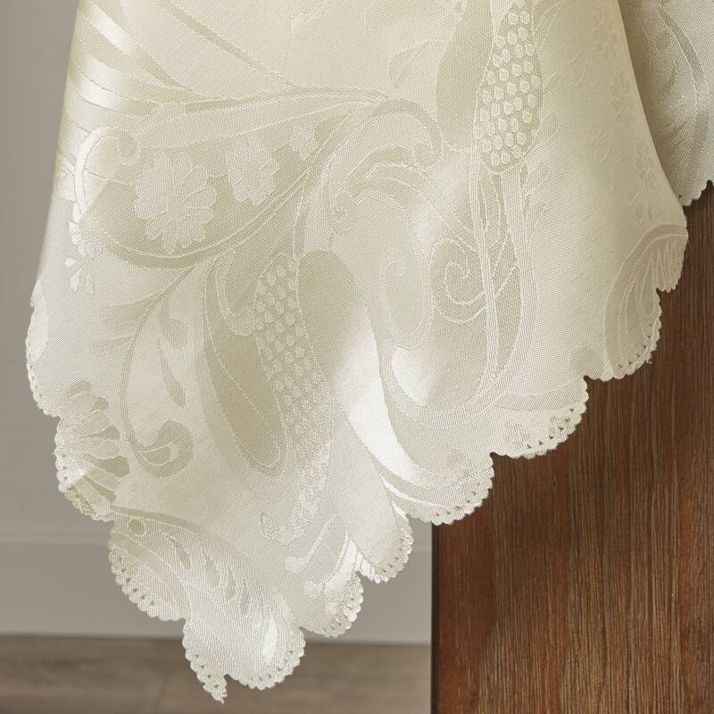 Violet Linen European Rose Pattern Tablecloth