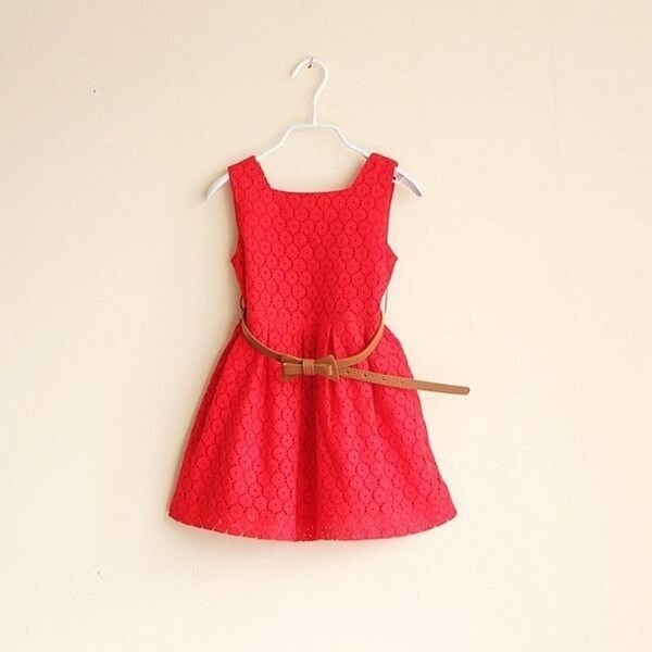 childrens red dresses