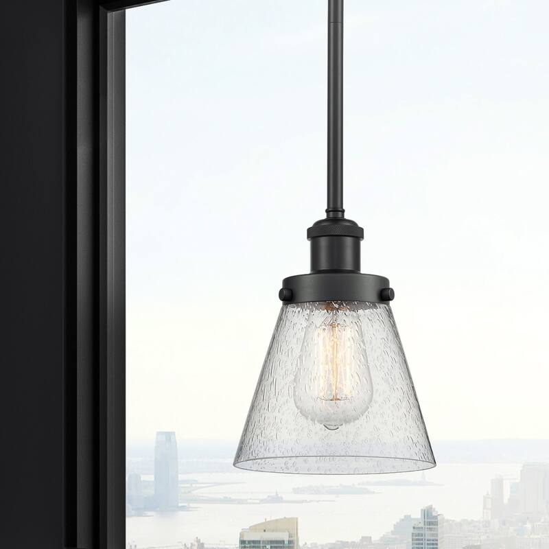 Innovations Lighting Small Cone 6" Wide Mini Pendant - Rod Hung
