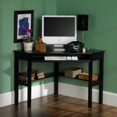 Black Corner Computer Desk