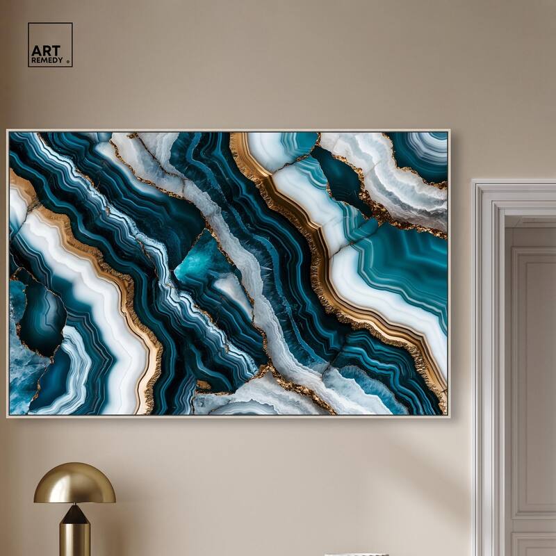 Teal Tides Treasure I Canvas by Art Remedy