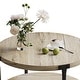 preview thumbnail 4 of 15, 2-Tier Coffee Table for Living Room, Wood Finish Cocktail Table Tea Table with Storage Shelf, Modern Round Side Table