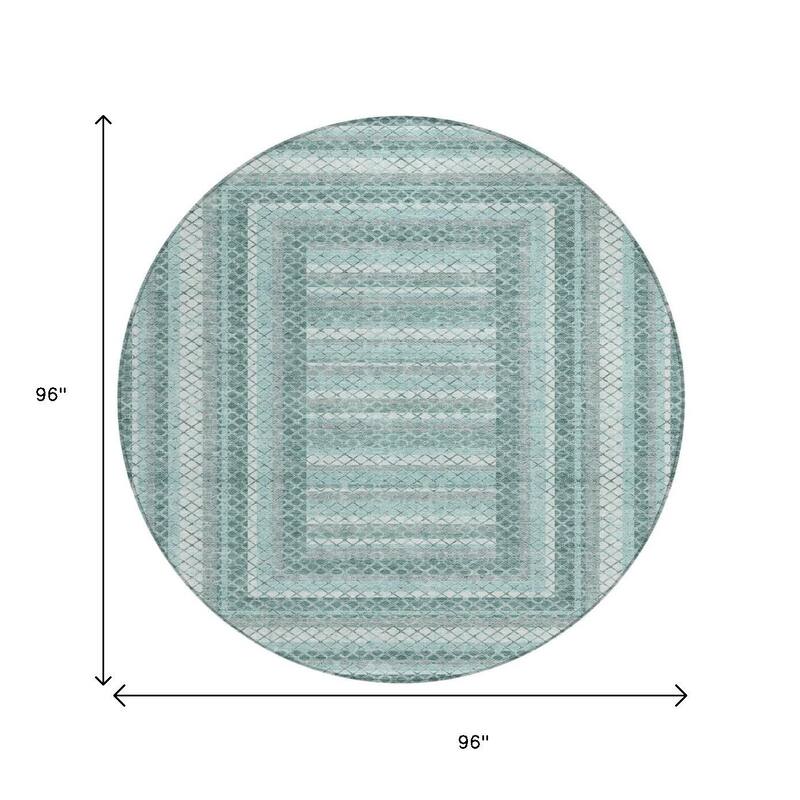 HomeRoots Geometric Transitional Rectangle Outdoor Rug