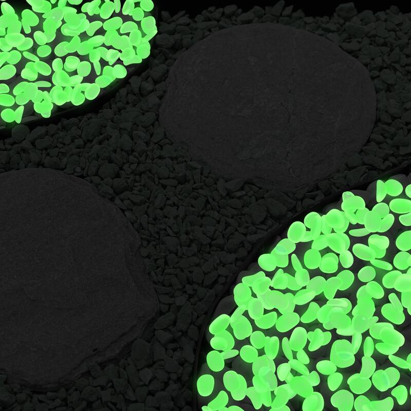 Solar Garden Stones - Glow in the Dark Pathway Pebble Lights by Pure Garden