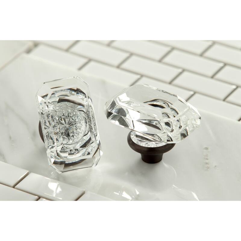 Krystal Onyx Two-Handle 3-Hole Wall Mount Bathroom Faucet